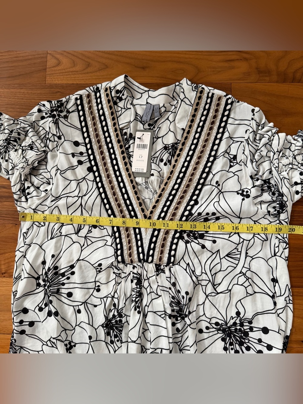 NWT Anthropologie Bl-nk London Women’s Stephanie Top Blouse Tunic Size L Petite - Picture 8 of 14
